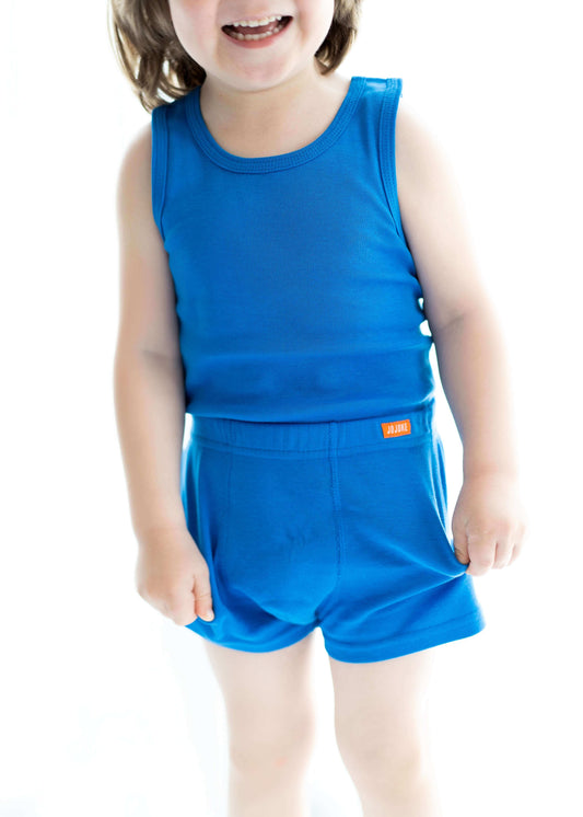 3'lü düz renk erkek çocuk boxer seti, organik erkek çocuk boxer seti ile konforlu iç giyim.
