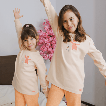 Çocuk ayıcık pijama takımı ile neşeli anlar, Jo&Juke kalitesi ve sevimli ayıcık deseni.